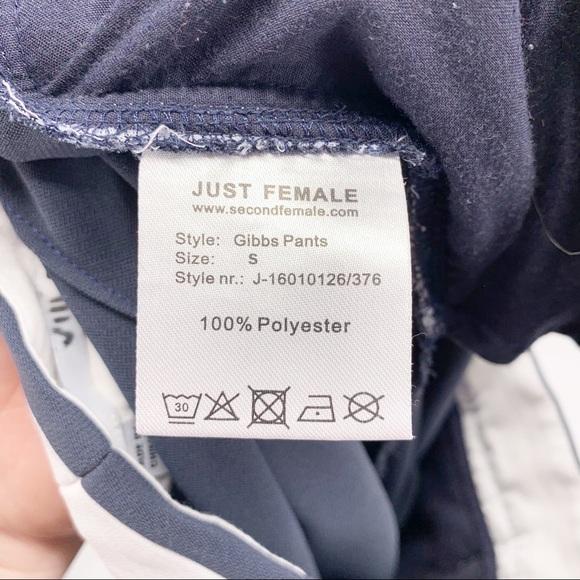 Just Female Gibbs Loose Pants in Blue Sz Small - Picture 5 of 6